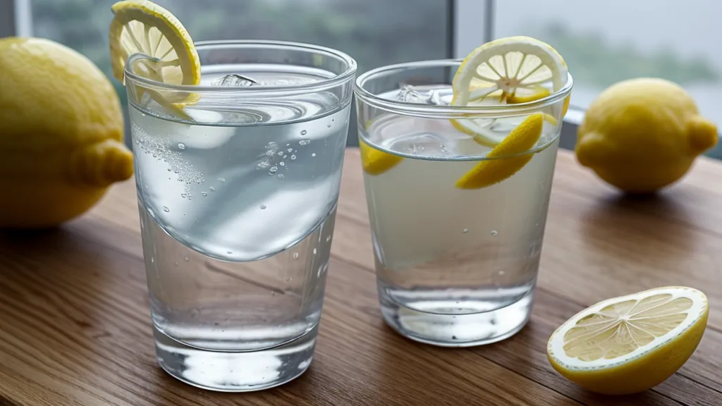 Gant de toilette humide et verre d'eau pour rester au frais enceinte pendant une nuit de canicule