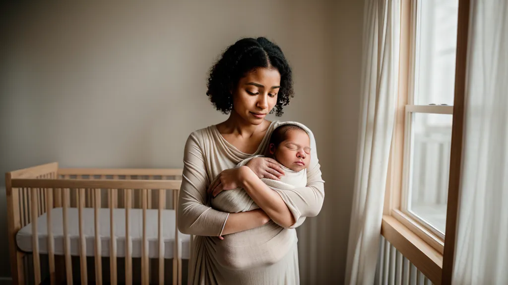 Main de bébé posée sur un coussin d'allaitement maternel pendant une tétée de nouveau-né