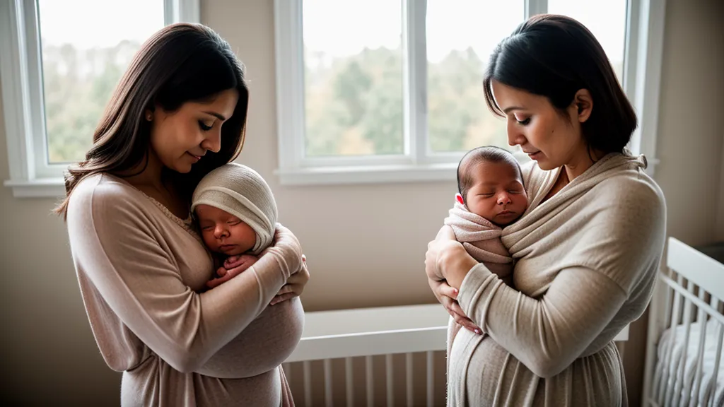 Beauté naturelle enceinte : pot de beurre de karité et flacon d'huile d'amande douce sur une étagère de salle de bain, soin anti-vergetures