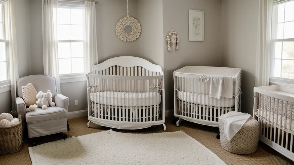 Chambre de bébé prête pour l'arrivée du premier bébé, avant les premiers signes de l'accouchement