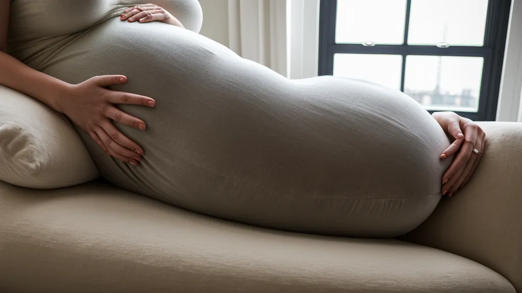 Installation avec coussins inclinés pour pratiquer le yoga prénatal à la maison sans risque